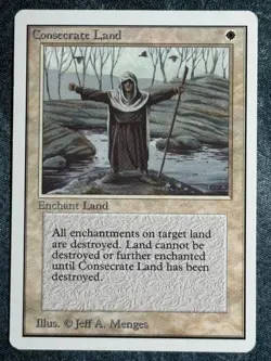 Consecrate Land Unlimited MTG Magic the Gathering 1993 - Image 1