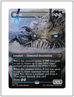 1x Deceit, Borderless Art 0293, Lorwyn Eclipsed, Magic MTG NM - Image 1