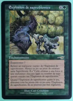 mtg magic Saproling Burst nemesis FRENCH vf fr Explosion de saprobiontes - Image 1