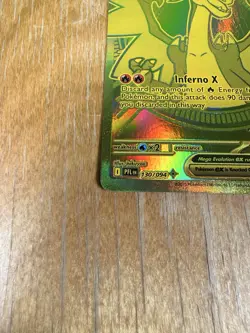 Pokemon TCG Mega Charizard X EX 130/94 Gold Phantasmal Flames Hyper Rare - Image 2
