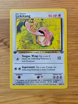 Misprint Pokemon TCG Lickitung Jungle 38/64 Regular 1st Edition LP WOTC. - Image 1