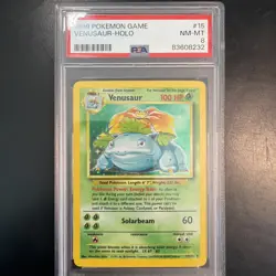 1999 Pokemon Base Set Venusaur Holo 15/102 PSA 8 Near Mint - Mint - Image 1
