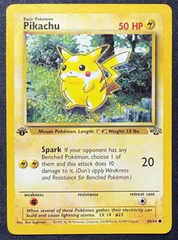 Pokemon TCG Pikachu 60/64 Jungle First Edition Common Vintage - Image 1