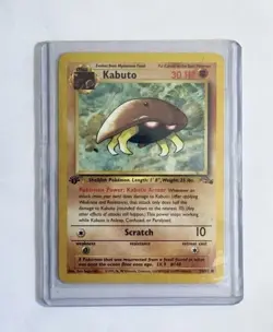 Pokemon Kabuto 50/62 (1st Edition Fossil Type) The Regular Common Unlimited - Image 1