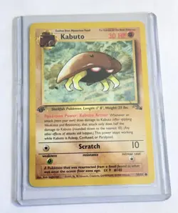 Pokemon Kabuto 50/62 (1st Edition Fossil Type) The Regular Common Unlimited - Image 2