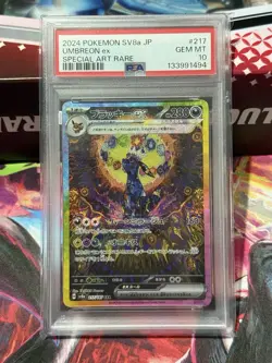 Pokemon Japanese Umbreon Ex 217/187 SAR Terastal Festival SV8a PSA 10 2024 - Image 1
