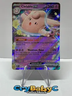 Pokemon Clefable ex 082/197 Obsidian Flames Scarlet & Violet Double Rare - Image 1
