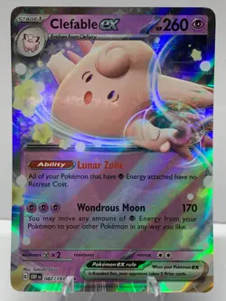 Pokemon Clefable ex 082/197 Obsidian Flames Scarlet & Violet Double Rare - Image 2