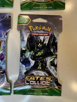 Pokemon TCG: Fates Collide Sleeved Blister Booster Pack COMPLETE ART SET-4 Packs - Image 3