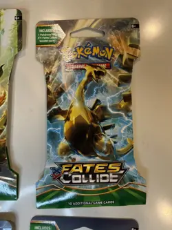 Pokemon TCG: Fates Collide Sleeved Blister Booster Pack COMPLETE ART SET-4 Packs - Image 4