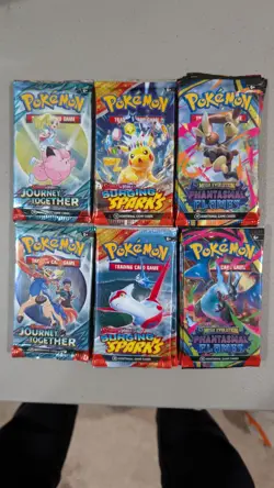 Pokemon Packs Phantasmal Flames Surging Sparks Journey Together Lot 20 SEALED ✅ - Image 1