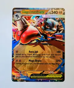 Mega Lucario ex 077/132 Double Rare Pokemon TCG Me01: Mega Evolution Near Mint - Image 1