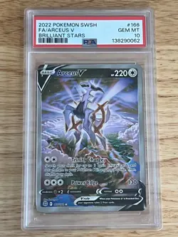 Pokemon Arceus V 166/172 Swsh09 Brilliant Stars PSA 10 Gem Mint - Image 1