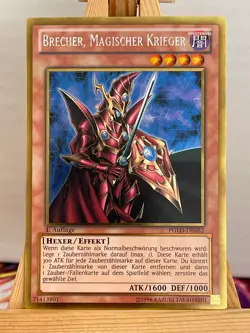 Brecher, Magischer Krieger PGLD-DE052 Gold Rare Deutsch NM YUGIOH - Image 1