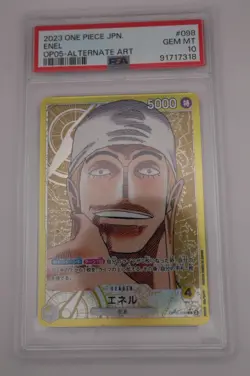 ONE PIECE Japanese ENEL OP05-098 LEADER ALT ALTERNATE ART PSA 10 GEM MINT - Image 1