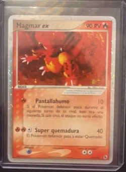 Pokemon TCG Magmar EX Ruby & Sapphire Holo Ultra Rare Card 100/109 DMG Spanish - Image 1