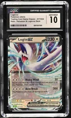 2023 Trading Card Game Classic Pokemon Lugia ex CGC 10 017/034 - Image 1