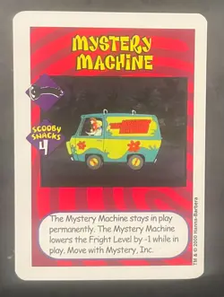 SCOOBY EXPANDABLE CARD GAME ULTRA RARE WHITE BORDER "MYSTERY MACHINE" DEMO CARD - Image 1