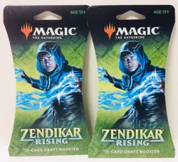 MAGIC The Gathering “ZENDIKAR RISING” 15 Card Draft Booster Pack (Lot of 2) NEW - Image 1