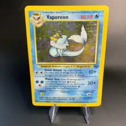 Vaporeon Jungle Holo Rare 12/64 Unlimited LP-MP Vintage Pokemon Card - Image 1