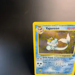 Vaporeon Jungle Holo Rare 12/64 Unlimited LP-MP Vintage Pokemon Card - Image 2
