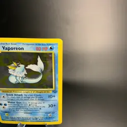 Vaporeon Jungle Holo Rare 12/64 Unlimited LP-MP Vintage Pokemon Card - Image 3