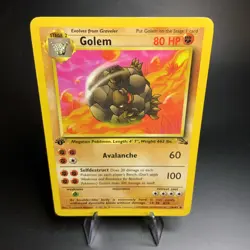 Golem Fossil 36/62 1st Edition Regular Vintage Pokemon Card 1999 WOTC - Image 1