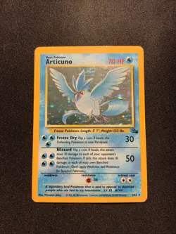 Articuno Fossil Holo 2/62 Unlimited MP Vintage Pokemon Card WOTC 1999 - Image 1