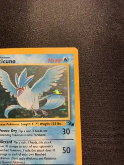 Articuno Fossil Holo 2/62 Unlimited MP Vintage Pokemon Card WOTC 1999 - Image 3