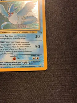 Articuno Fossil Holo 2/62 Unlimited MP Vintage Pokemon Card WOTC 1999 - Image 4