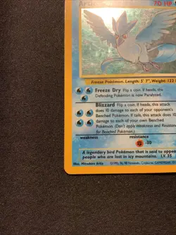 Articuno Fossil Holo 2/62 Unlimited MP Vintage Pokemon Card WOTC 1999 - Image 5