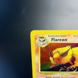 Flareon Jungle 3/64 Holo Unlimited Holo Rare MP Vintage Pokemon Card WOTC 1999 - Image 2