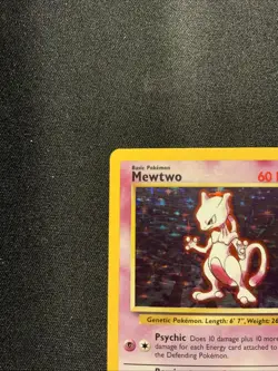Mewtwo 10/102 Base Set Holo LP Vintage Pokemon Trading Card Unlimited Rare - Image 2