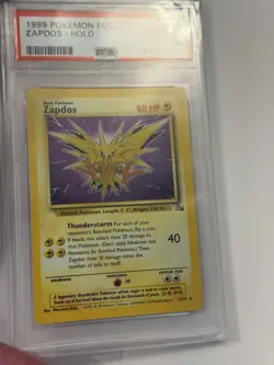 Pokemon Zapdos 15/62 Fossil Unlimited Holo Rare PSA 8 1999-2000 Cosmos Foil Card - Image 4