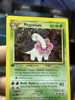1st Edition Meganium 10/111 Neo Genesis 2000 Holo Rare WOTC Pokemon Card TCG - Image 5