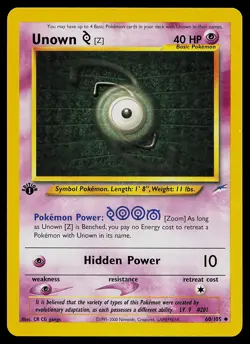 Pokemon Card - Unown [Z] Neo Destiny 60/105 Uncommon 1st Edition - Image 1