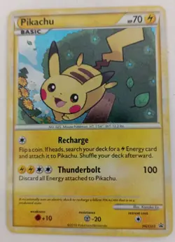 Pikachu HGSS Pokemon Promo Trading Card HGSS03 Holo HeartGold SoulSilver #Live - Image 1
