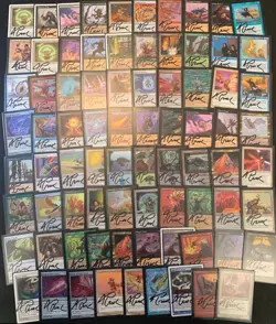 MTG LOT of 79 SIGNED Alan Pollack cards! Foil and nonfoil, variable condition! - Image 1