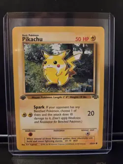 Pikachu 60/64 1st Edition Jungle Vintage Pokemon Card TCG WOTC 1999 - Image 1