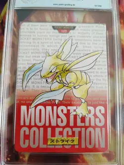 Pokemon Karte Card Scyther Sichlor Monsters Collection Carddass Red PGS PSA 9.5 - Image 3