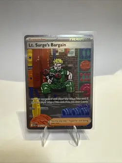 Pokemon TCG Lt. Surge's Bargain Mega Evolution Card 185/132 Near Mint - Image 1