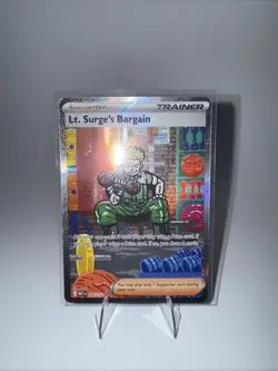 Pokemon TCG Lt. Surge's Bargain Mega Evolution Card 185/132 Near Mint - Image 2