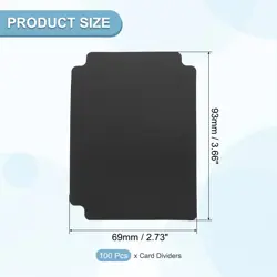 100 Pcs Index Card Dividers Football Trading Card Storage Dividers, Black - Image 2