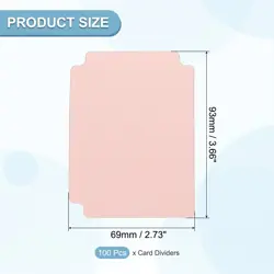 100 Pcs Index Card Dividers Football Trading Card Storage Dividers, Pink - Image 2