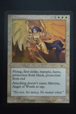Magic The Gathering MTG AKROMA, ANGEL OF WRATH Legions MP Moderately Played - Image 1
