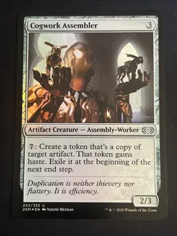 1x Foil Cogwork Assembler (242) Double Masters LP MTG Magic the Gathering x1 MKE - Image 1