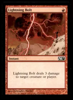 Lightning Bolt LP Light Play Magic 2011 MTG [8903] - Image 1