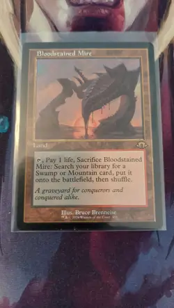 MTG magic - Bloodstained Mire (Retro border) ​ - (Near Mint) Modern Horizons 3 - Image 1