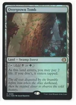 MTG Overgrown Tomb #0266 Lorwyn Eclipsed FOIL Rare NM IN HAND - Image 1