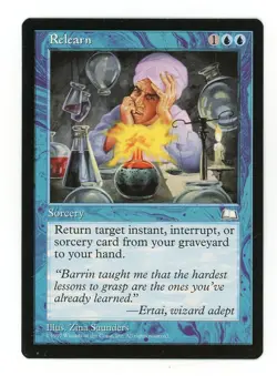 Magic the Gathering Weatherlight Relearn MTG Blue NM - Image 1